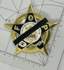 Badgeart Custom Silicone mourning bands that fit on Fraternal Order of Police FOP badge