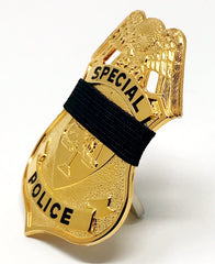 Badgeart Perfect Fit Mourning Bands 1/2" for 30-41 mm Wide Badges - Custom Cut Welded Flat Back