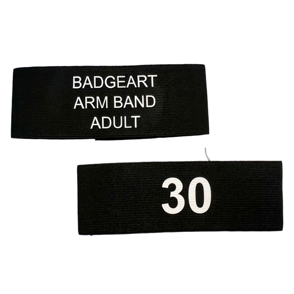 Badgeart_Personalized_Arm_Mourning_Band__2_inch_Brassard_Memorial and sport band custom Adult
Size 30 CM