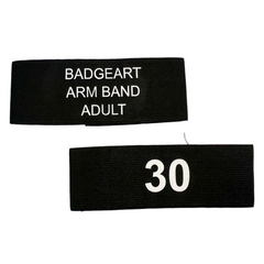 Badgeart_Personalized_Arm_Mourning_Band__2_inch_Brassard_Memorial and sport band custom Adult
Size 30 CM