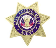 Bail enforcement agent 7 point star glo-tone badge