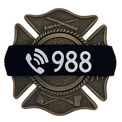 Badgeart mouurning bands.org Suicide Prevention 988 Awareness Band for police Fire EMS B050-988 (1) September s suicide prevention month