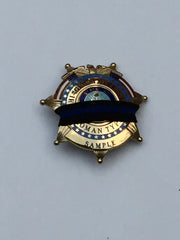 Badgeart's Perfect Fitting ¼ inch to 2" Flat Back Mourning Bands Custom Cut Welded Bands. Badgeart fits your badges and insignia from 1/2" to several inches. Choose these perfect fitting flat back mourning band for wallet, velcro attached embroidered and Flex badges.