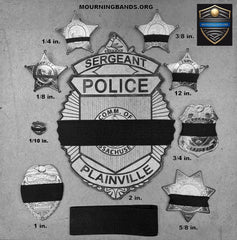 Custom Fit 3/8" Mourning Bands – Made to Fit Your Badge
