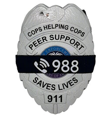 Badgeart mouurning bands.org Suicide Prevention 988 Awareness Band for police Fire EMS B050-988 (1) September s suicide prevention month