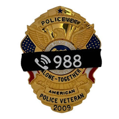 Badgeart mouurning bands.org Suicide Prevention 988 Awareness Band for police Fire EMS B050-988 (1) September s suicide prevention month