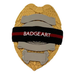 RL075P Thin Red Line Badgeart Personalized Mourning Band