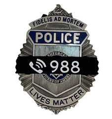 Badgeart mouurning bands.org Suicide Prevention 988 Awareness Band for police Fire EMS B050-988 (1) September s suicide prevention month