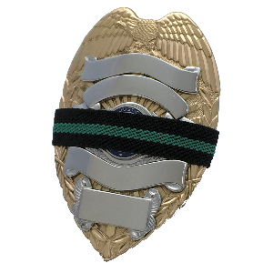 Badgeart GL050 Thin Green Line Mourning Band reverse to all black