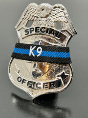 Badgeart K9 weMourning Bands reversable thin blue line on special k9 officer badge