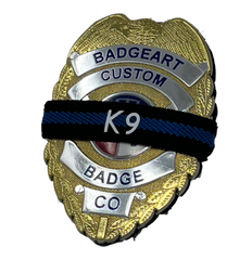 Badgeart K9 weMourning Bands reversable thin blue line on flexbadge welded flatback n blue line on flexbadge