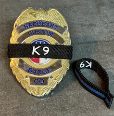 Badgeart K9 weMourning Bands reversable thin blue line on flexbadge welded flatback