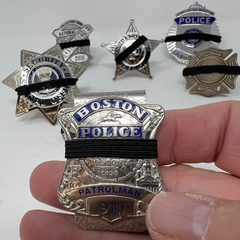 Custom Fit 1/4" Mourning Bands – Made to Fit Your Badge on Boston Police money clip