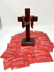 first responders prayer card thin red line firefighter robed cross ptsd prevention