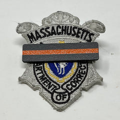 The Stop Gun Violence Wear Orange Awareness / Thin Orange Line Mourning Bars for Cloth Badges and insignia.  Black vinyl with a thin orange line mourning bar with a pair of 1/2" pins with military clasps.  Public safety officers are wearing thin orange line badge shrouds to raise awareness of gun violence in the community and among police officers, firefighters, Emergency Medical Services and others.  J
