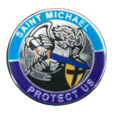 Law Enforcement Officers of America presents the Saint Michael Protect Us Badgetag.