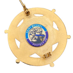 Law Enforcement Officers of America presents the Saint Michael Protect Us Badgetag on back of badge