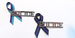 POLICE PTSD/Suicide Awareness Pin & Ribbon Set