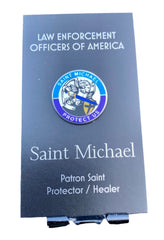 Saint Michael Protect Us Badge tag