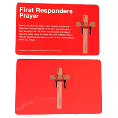 first responders prayer card thin red line firefighter robed cross ptsd prevention