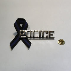 POLICE PTSD/Suicide Awareness Pin & Ribbon Set
