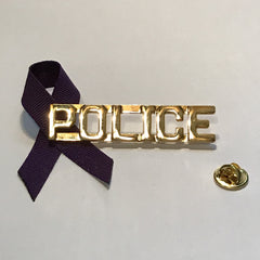 POLICE PTSD/Suicide Awareness Pin & Ribbon Set