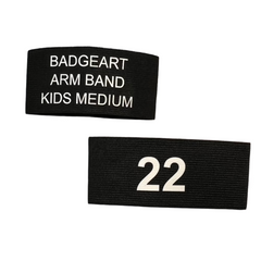 Badgeart_Personalized_Arm_Mourning_Band__2_inch_Brassard_Memorial and sport band custom Child Medium Size 22 CM