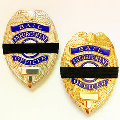 Bail Enforcement Officer Badges  with Badgeart Mourning Band