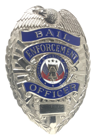 Bail Enforcement Officer Badge  with Badgeart Mourning Band