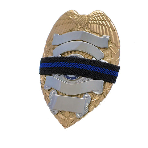 thin blue line mourning band by badgeart 1/2 inch reverse to all black