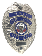 Bail enforcement officer badge sil-tone