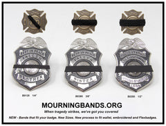 Custom Fit 1/4" Mourning Bands – Made to Fit Your Badge