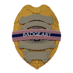 Personalized Badgeart Breast Cancer Awareness Band Blue Line on Pink