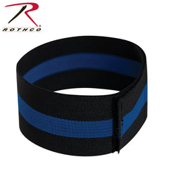 Thin Blue Line Mourning Arm Band 2"  Adjustable with Hook & Loop offered by badgeart