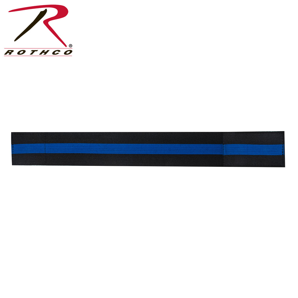 Thin Blue Line Mourning Bands For Badges - Elastic Memorial Bands For Law Enforcement - 4 Pack