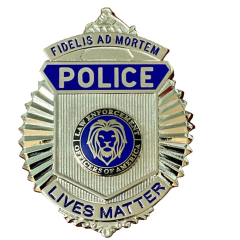 Badgeart Police Lives Matter Fidelis Ad Mortem Badge