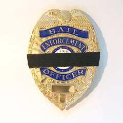 Bail enforcement officers gl-tone badge with mourning band