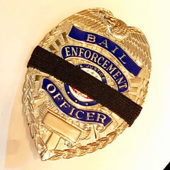 bail enforcement offer badge glo-tone with black mourning band