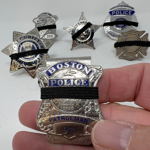 Custom Fit 1/4" Mourning Bands – Made to Fit Your Badge on Boston Police  money clip