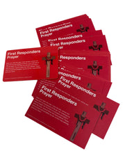 First Responder Thin Red Line prayer cards for protection of cumulative stress on firefighters. PTSD, wellness