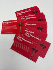 First Responder Thin Red Line prayer cards for protection of cumulative stress on firefighters. PTSD, wellness