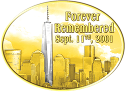 Oval Forever Remembered Sept. 11th 2001 Pin