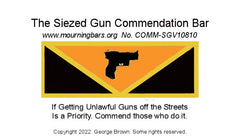 Gun Seizure Commendation Bar for Law Enforcement