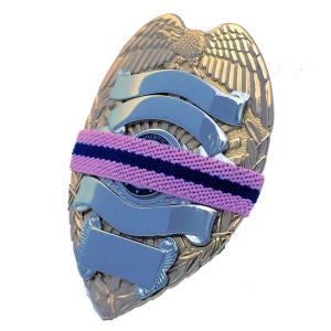 PBL050 Badgeart Thin Blue Line Pink Cancer Awareness / Mourning Band