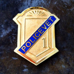 Policevet Tombstone Badge  for Retired Law Enforcement Officers
