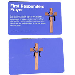 first responders prayer card thin blue line for law enforcement robed cross ptsd prevention police