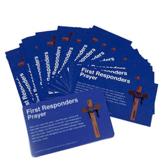 First Responder Thin Blue Line prayer cards for protection of cumulative stress on law enforcement officers. PTSD, wellness police