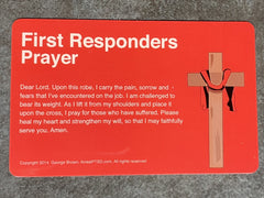 first responders prayer card thin red line firefighter robed cross ptsd prevention