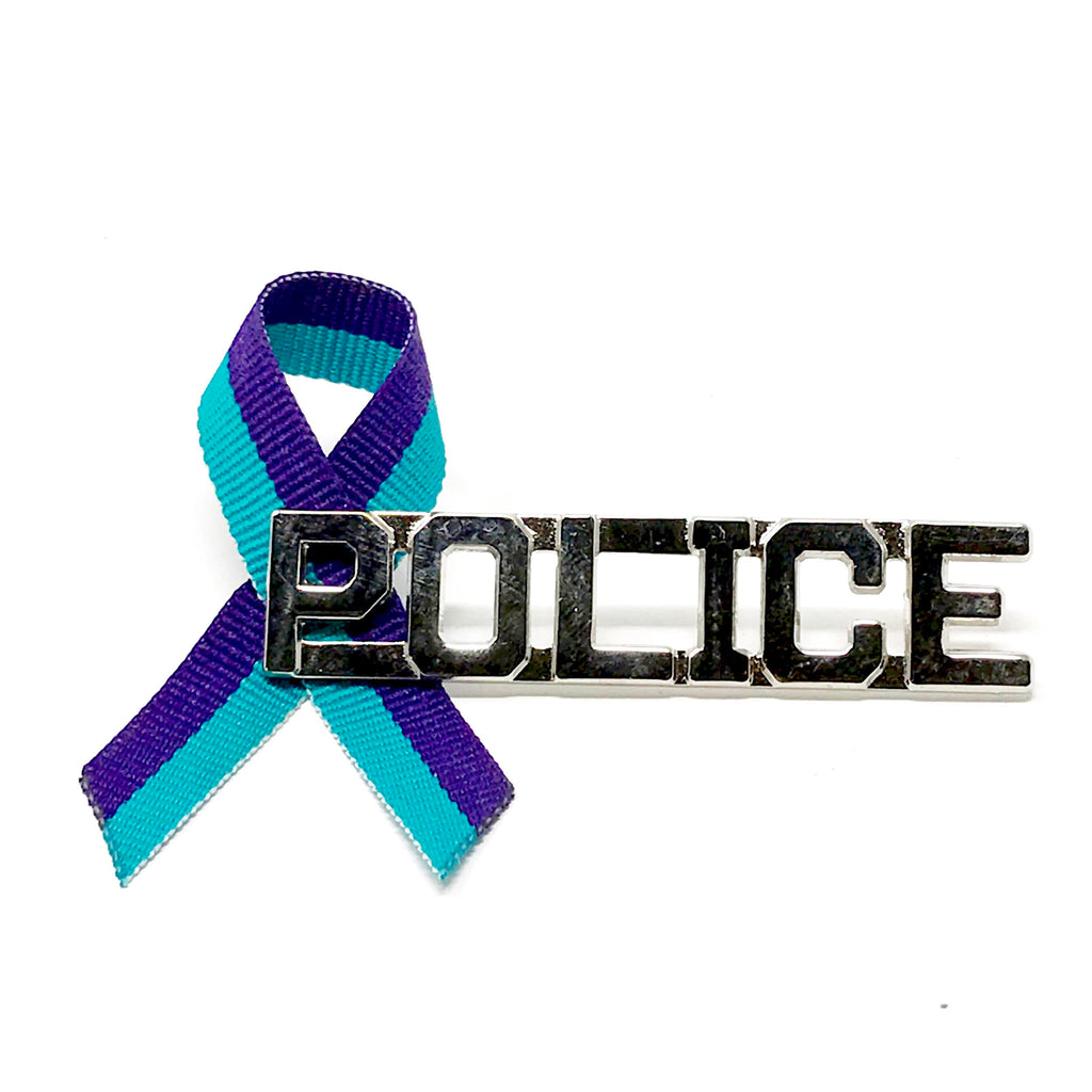 POLICE PTSD/Suicide Awareness Pin & Ribbon Set
