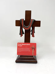 first responders prayer card thin blue line for law enforcement robed cross ptsd prevention firefighters